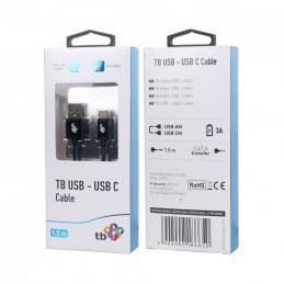 Kabel USB-USB C 1.5m czarny...